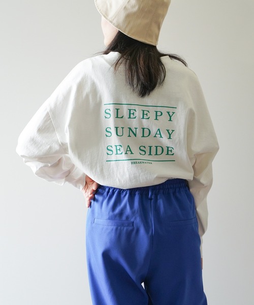 VENCEEXCHANGE(ヴァンスエクスチェンジ)の「カラープリントTシャツ /ワンポイントロゴ/バックプリントロゴ/長袖(Tシャツ/カットソー・レディース・ブルー/グリーン/ダークグレー/イエロー系その他・FREE)」の1枚目の写真