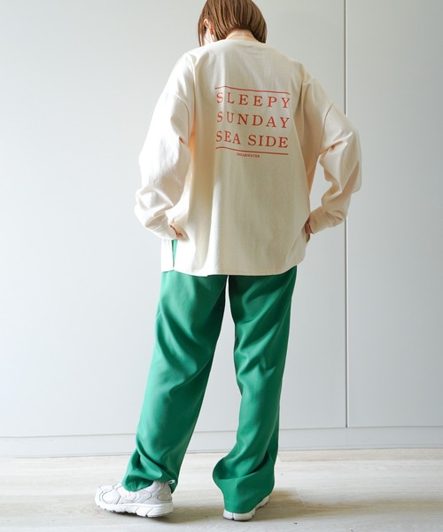 VENCEEXCHANGE(ヴァンスエクスチェンジ)の「カラープリントTシャツ /ワンポイントロゴ/バックプリントロゴ/長袖(Tシャツ/カットソー・レディース・ブルー/グリーン/ダークグレー/イエロー系その他・FREE)」の5枚目の写真