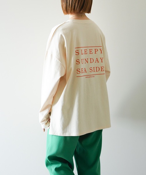 VENCEEXCHANGE(ヴァンスエクスチェンジ)の「カラープリントTシャツ /ワンポイントロゴ/バックプリントロゴ/長袖(Tシャツ/カットソー・レディース・ブルー/グリーン/ダークグレー/イエロー系その他・FREE)」の7枚目の写真