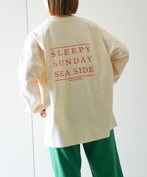 VENCEEXCHANGE(ヴァンスエクスチェンジ)の「カラープリントTシャツ /ワンポイントロゴ/バックプリントロゴ/長袖(Tシャツ/カットソー・レディース・ブルー/グリーン/ダークグレー/イエロー系その他・FREE)」の6枚目の写真
