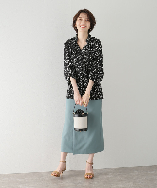 La TOTALITE（ラトータリテ）の「《追加》フリルギャザーブラウス（シャツ/ブラウス・レディース・ホワイト/ブラック/カーキ/ブラック系その他・FREE）」の10枚目の写真