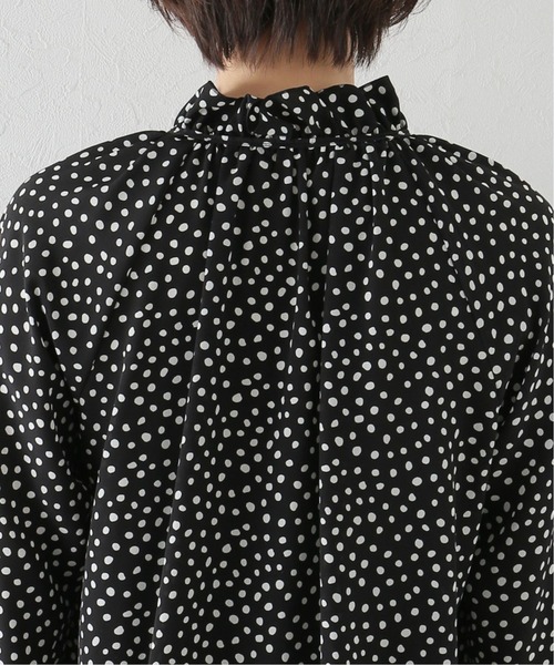 【美品】ラトータリテ　花柄 長袖シャツ フリル付き 楽天市場】シャツ 長袖 フリル レディース シアーシャツ ドット