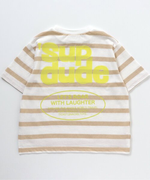 BREEZE(ブリーズ)の「WEB限定 バックプリントロゴTシャツ(Tシャツ/カットソー・キッズ・レッド/キナリ/ブラック/ベージュ/ブルー/オレンジ・90/140/100/80/130/120/110)」の3枚目の写真