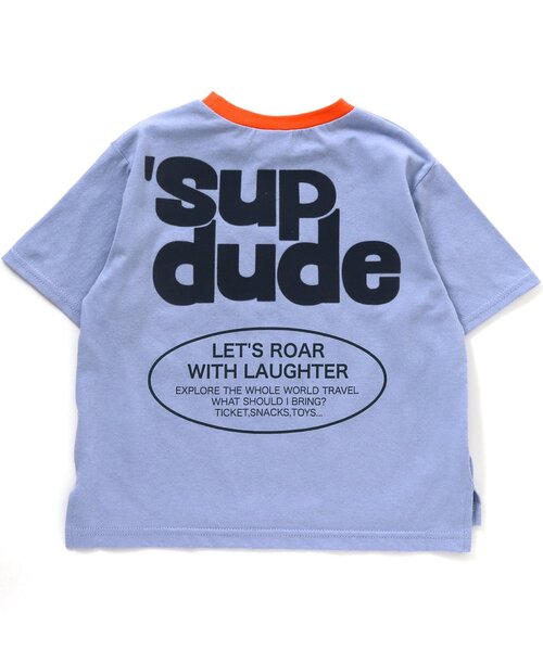 BREEZE(ブリーズ)の「WEB限定 バックプリントロゴTシャツ(Tシャツ/カットソー・キッズ・レッド/キナリ/ブラック/ベージュ/ブルー/オレンジ・90/140/100/80/130/120/110)」の4枚目の写真