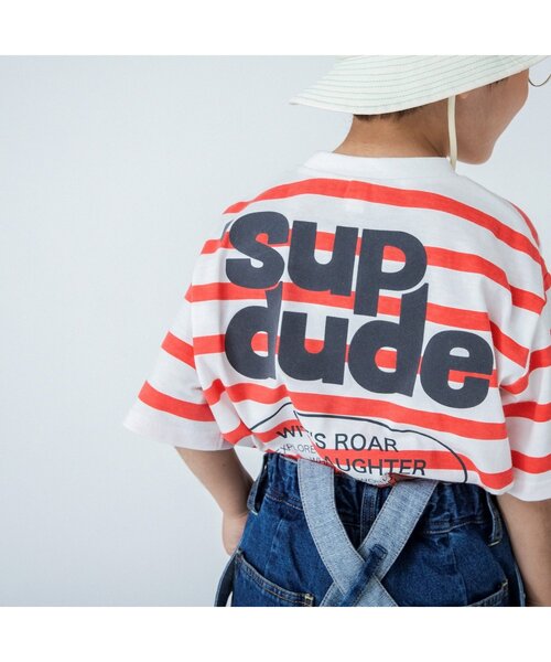 BREEZE(ブリーズ)の「WEB限定 バックプリントロゴTシャツ(Tシャツ/カットソー・キッズ・レッド/キナリ/ブラック/ベージュ/ブルー/オレンジ・90/140/100/80/130/120/110)」の8枚目の写真