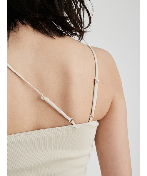 FRAY I.D（フレイアイディー）の「カップインキャミ（キャミソール・レディース・ホワイト/ブラック/モカ・FREE）」の4枚目の写真