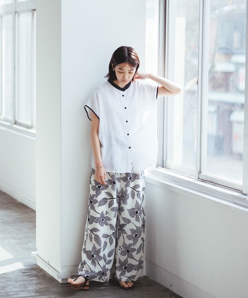 CLOCHE（クロシェ）の「リネンライクフラワーワイドパンツ