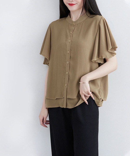 フリル袖シフォンブラウス シャツ ブラウス Doux Belle ドゥーベル のファッション通販 Zozotown