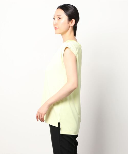 Go to by mizuno（ゴートゥーバイミズノ）の「３Ｄメッシュストレッチ半袖Ｔシャツ　［ウィメンズ］（Tシャツ/カットソー・レディース・オフホワイト/ライトイエロー/ブラック・L/S/M）」の4枚目の写真