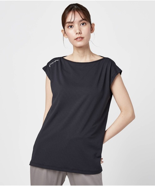Go to by mizuno（ゴートゥーバイミズノ）の「３Ｄメッシュストレッチ半袖Ｔシャツ　［ウィメンズ］（Tシャツ/カットソー・レディース・オフホワイト/ライトイエロー/ブラック・L/S/M）」の3枚目の写真