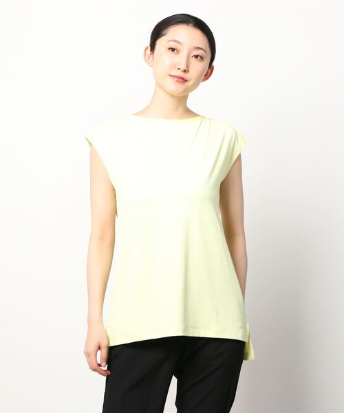 Go to by mizuno（ゴートゥーバイミズノ）の「３Ｄメッシュストレッチ半袖Ｔシャツ　［ウィメンズ］（Tシャツ/カットソー・レディース・オフホワイト/ライトイエロー/ブラック・L/S/M）」の8枚目の写真