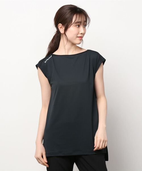 Go to by mizuno（ゴートゥーバイミズノ）の「３Ｄメッシュストレッチ半袖Ｔシャツ　［ウィメンズ］（Tシャツ/カットソー・レディース・オフホワイト/ライトイエロー/ブラック・L/S/M）」の7枚目の写真