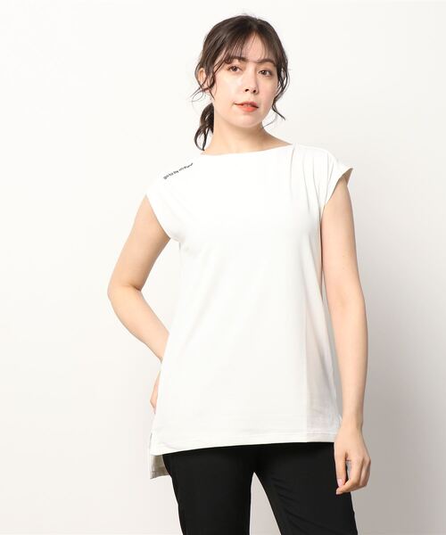 Go to by mizuno（ゴートゥーバイミズノ）の「３Ｄメッシュストレッチ半袖Ｔシャツ　［ウィメンズ］（Tシャツ/カットソー・レディース・オフホワイト/ライトイエロー/ブラック・L/S/M）」の6枚目の写真