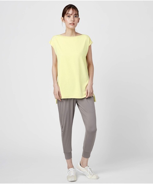 Go to by mizuno（ゴートゥーバイミズノ）の「３Ｄメッシュストレッチ半袖Ｔシャツ　［ウィメンズ］（Tシャツ/カットソー・レディース・オフホワイト/ライトイエロー/ブラック・L/S/M）」の14枚目の写真