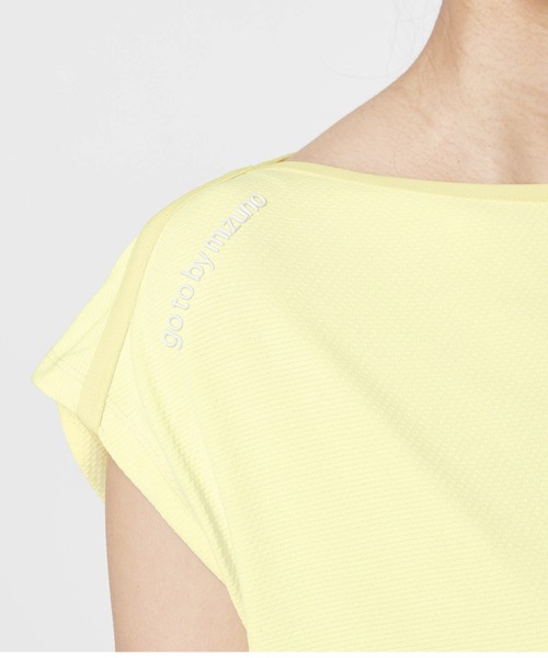 Go to by mizuno（ゴートゥーバイミズノ）の「３Ｄメッシュストレッチ半袖Ｔシャツ　［ウィメンズ］（Tシャツ/カットソー・レディース・オフホワイト/ライトイエロー/ブラック・L/S/M）」の11枚目の写真
