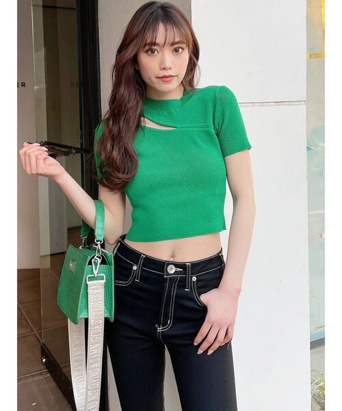 GYDA（ジェイダ）の「2WAYクロコパターンバッグ（ハンドバッグ・レディース・オフホワイト/ブラック/グリーン・FREE）」の14枚目の写真