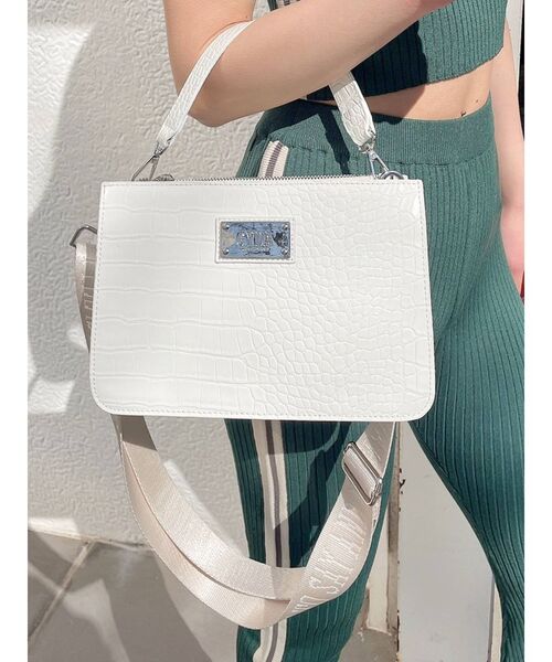 GYDA（ジェイダ）の「2WAYクロコパターンバッグ（ハンドバッグ・レディース・オフホワイト/ブラック/グリーン・FREE）」の17枚目の写真