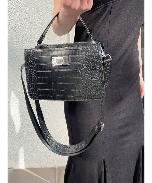 GYDA（ジェイダ）の「2WAYクロコパターンバッグ（ハンドバッグ・レディース・オフホワイト/ブラック/グリーン・FREE）」の20枚目の写真