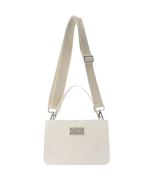 GYDA（ジェイダ）の「2WAYクロコパターンバッグ（ハンドバッグ・レディース・オフホワイト/ブラック/グリーン・FREE）」の4枚目の写真