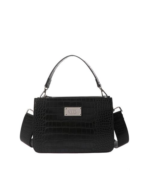 GYDA（ジェイダ）の「2WAYクロコパターンバッグ（ハンドバッグ・レディース・オフホワイト/ブラック/グリーン・FREE）」の5枚目の写真