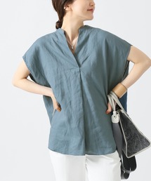 IENA | リネンノーカラースキッパーシャツ(シャツ/ブラウス)