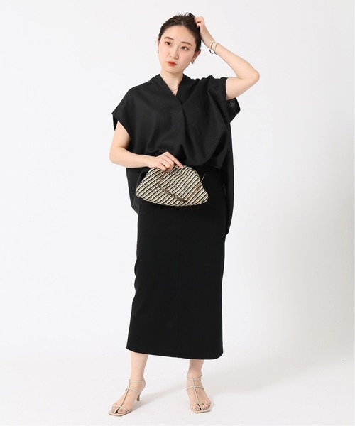 IENA（イエナ）の「リネンノースリーブスキッパーシャツ（シャツ/ブラウス・レディース・ブラック/ナチュラル/ブルー系その他・FREE）」の18枚目の写真