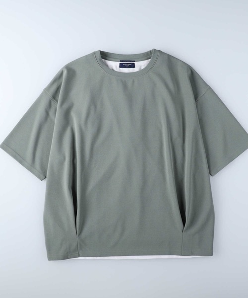 BACK NUMBER（バックナンバー）の「【BACK NUMBER】ゆったりTシャツとタンクトップの2点セット、バルーンＴレイヤード（アンサンブル・メンズ・ダークベージュ/ダークグレー/フューシャピンク/ブルー/ケリーグリーン/オフホワイト・L/XL/M）」の10枚目の写真