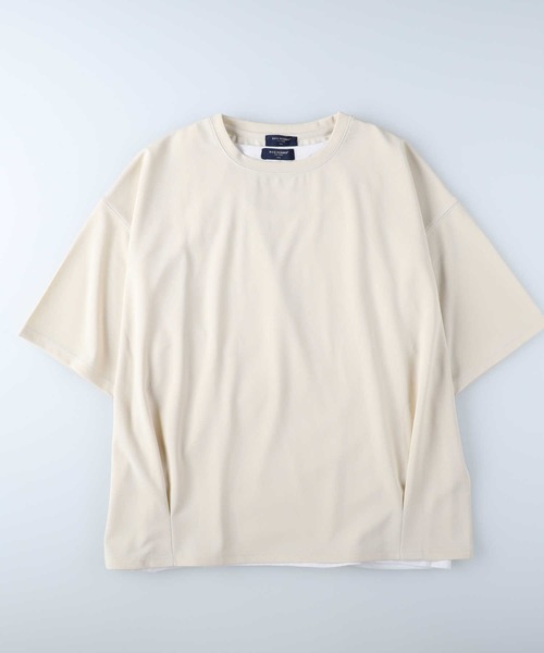 BACK NUMBER（バックナンバー）の「【BACK NUMBER】ゆったりTシャツとタンクトップの2点セット、バルーンＴレイヤード（アンサンブル・メンズ・ダークベージュ/ダークグレー/フューシャピンク/ブルー/ケリーグリーン/オフホワイト・L/XL/M）」の13枚目の写真