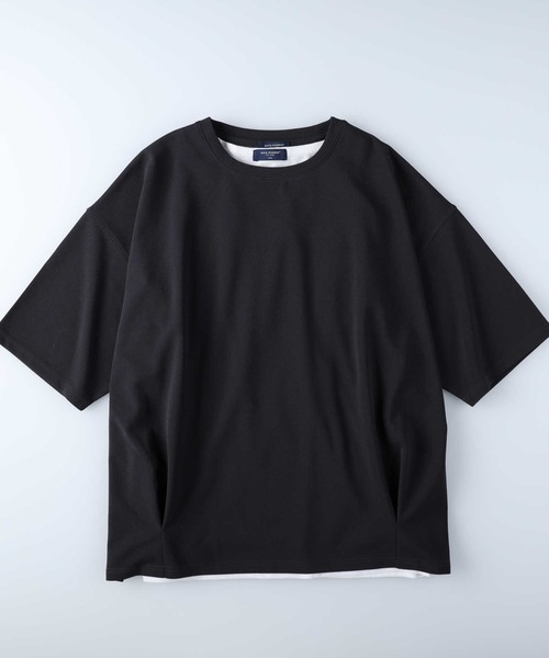BACK NUMBER（バックナンバー）の「【BACK NUMBER】ゆったりTシャツとタンクトップの2点セット、バルーンＴレイヤード（アンサンブル・メンズ・ダークベージュ/ダークグレー/フューシャピンク/ブルー/ケリーグリーン/オフホワイト・L/XL/M）」の14枚目の写真