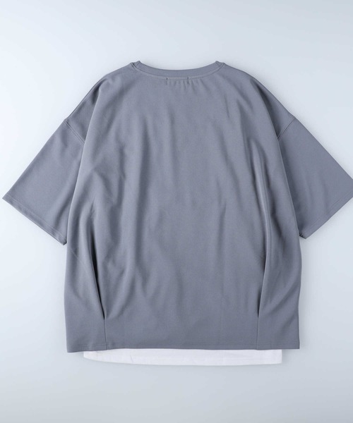 BACK NUMBER（バックナンバー）の「【BACK NUMBER】ゆったりTシャツとタンクトップの2点セット、バルーンＴレイヤード（アンサンブル・メンズ・ダークベージュ/ダークグレー/フューシャピンク/ブルー/ケリーグリーン/オフホワイト・L/XL/M）」の22枚目の写真