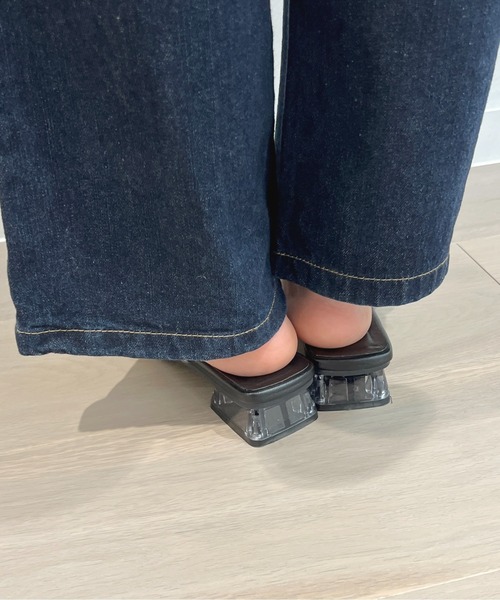 apres jour（アプレジュール）の「スクエアクリアヒールサンダル【ZOZOTOWN限定アイテム】（サンダル・レディース・アイボリー/ピンクベージュ/ブラック・SMALL/X-LARGE/MEDIUM/LARGE）」の9枚目の写真