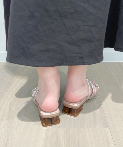apres jour（アプレジュール）の「スクエアクリアヒールサンダル【ZOZOTOWN限定アイテム】（サンダル・レディース・アイボリー/ピンクベージュ/ブラック・SMALL/X-LARGE/MEDIUM/LARGE）」の12枚目の写真