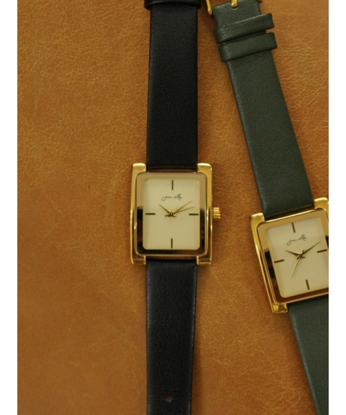 JUMELLE（ジュメロ）の「JMスクエアレザーウォッチ（アナログ腕時計・レディース・ブラック/グリーン・FREE）」の19枚目の写真