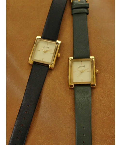 JUMELLE（ジュメロ）の「JMスクエアレザーウォッチ（アナログ腕時計・レディース・ブラック/グリーン・FREE）」の20枚目の写真
