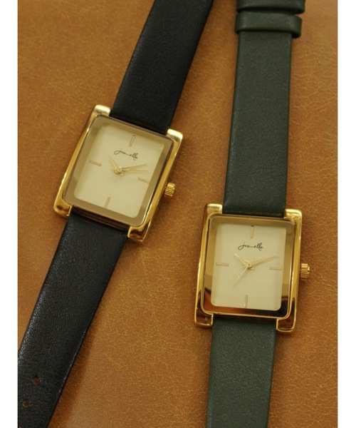 JUMELLE（ジュメロ）の「JMスクエアレザーウォッチ（アナログ腕時計・レディース・ブラック/グリーン・FREE）」の21枚目の写真