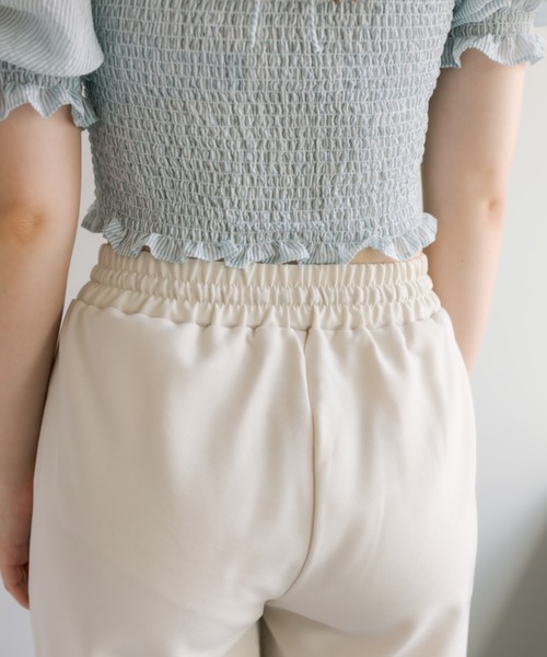 OLIVE des OLIVE（オリーブデオリーブ）の「スタイルアップジョガーパンツ（その他パンツ・レディース・ブラック/アイボリー・FREE）」の10枚目の写真