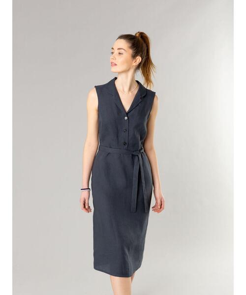 UAF9 ROBE リネンシャツワンピース