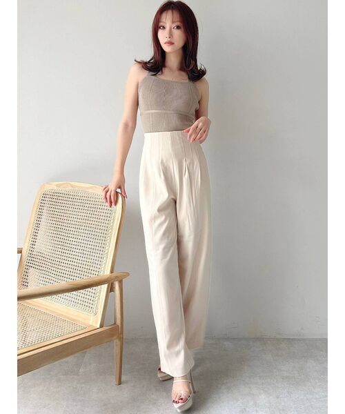 RESEXXY（リゼクシー）の「バッククロスニットタンク（タンクトップ・レディース・ブラック/ベージュ/レッド・FREE）」の7枚目の写真