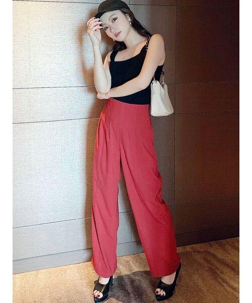 RESEXXY（リゼクシー）の「バッククロスニットタンク（タンクトップ・レディース・ブラック/ベージュ/レッド・FREE）」の16枚目の写真