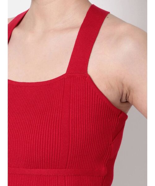 RESEXXY（リゼクシー）の「バッククロスニットタンク（タンクトップ・レディース・ブラック/ベージュ/レッド・FREE）」の9枚目の写真