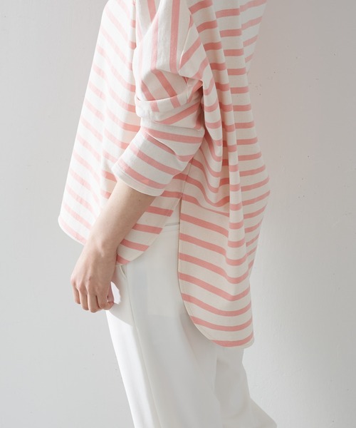 BEARDSLEY（ビアズリー）の「ボーダーカットソー（Tシャツ/カットソー・レディース・ピンク・FREE）」の2枚目の写真