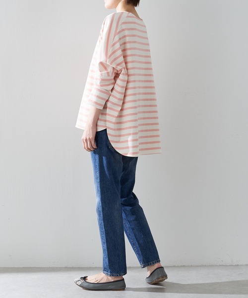 BEARDSLEY（ビアズリー）の「ボーダーカットソー（Tシャツ/カットソー・レディース・ピンク・FREE）」の6枚目の写真