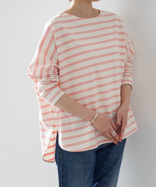 BEARDSLEY（ビアズリー）の「ボーダーカットソー（Tシャツ/カットソー・レディース・ピンク・FREE）」の7枚目の写真