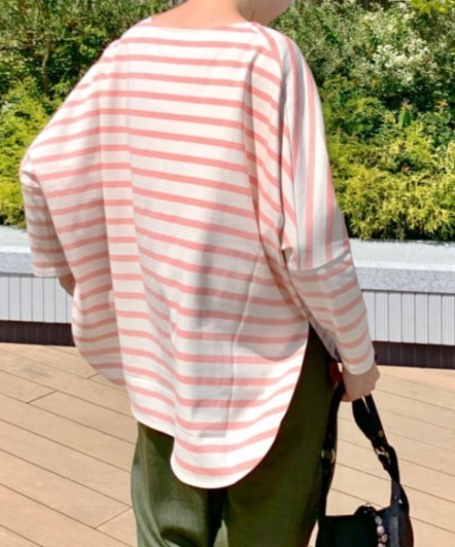 BEARDSLEY（ビアズリー）の「ボーダーカットソー（Tシャツ/カットソー・レディース・ピンク・FREE）」の10枚目の写真