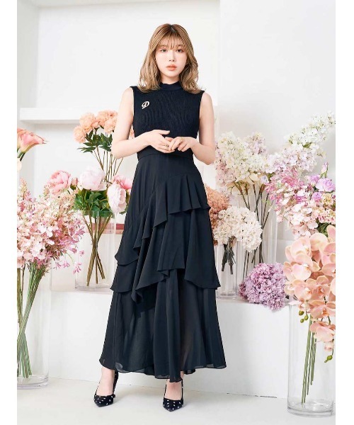 Darich(ダーリッチ)の「ドッキングフリルロングワンピース(ワンピース・レディース・ブラック/イエロー系その他/ライラック・FREE)」の22枚目の写真