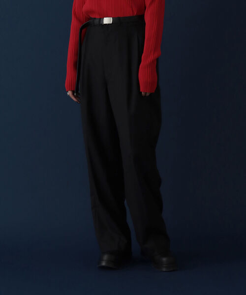 VAPORIZE（ヴェイパライズ）の「VAPORIZE / Tropical Wool 2Pleats Pants（スラックス・メンズ・ブラック・SMALL/MEDIUM/LARGE/X-LARGE）」の6枚目の写真
