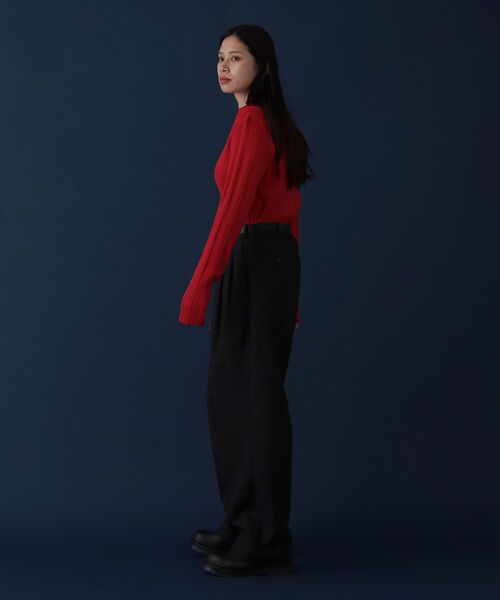 VAPORIZE（ヴェイパライズ）の「VAPORIZE / Tropical Wool 2Pleats Pants（スラックス・メンズ・ブラック・SMALL/MEDIUM/LARGE/X-LARGE）」の3枚目の写真