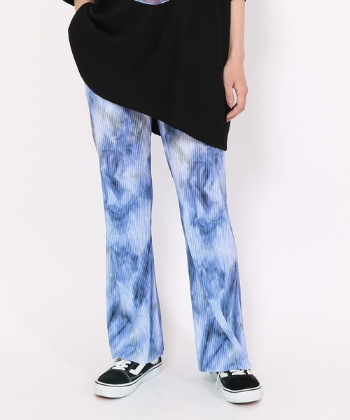 PUNYUS（プニュズ）の「タイダイ柄プリーツパンツ（その他パンツ・レディース・カーキ/ブルー・1/3/2/4）」の4枚目の写真