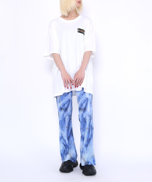 PUNYUS（プニュズ）の「タイダイ柄プリーツパンツ（その他パンツ・レディース・カーキ/ブルー・1/3/2/4）」の5枚目の写真