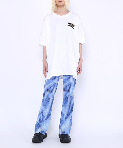 PUNYUS（プニュズ）の「タイダイ柄プリーツパンツ（その他パンツ・レディース・カーキ/ブルー・1/3/2/4）」の6枚目の写真